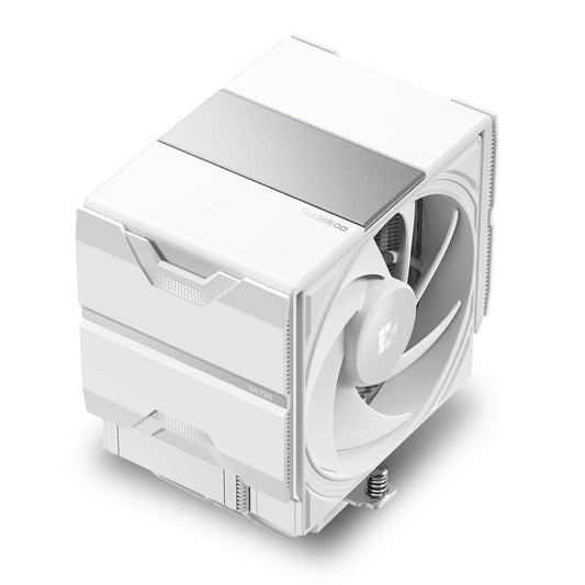 Sudokoo SK700 White AM5 CPU Cooler : 7 Heatpipes CPU Air Cooler for AM5 Exclusive - Single Tower PC Cooling with 120mm FDB PWM Quiet Fan & L-Rail Lock Mount