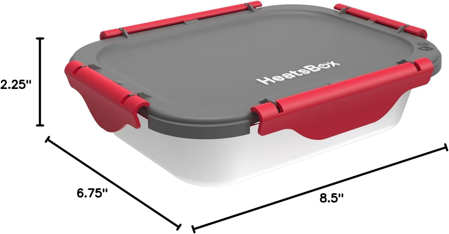 HeatsBox Electric Lunch Box 100W Portable Food Warmer | App Control | Car, Truck, Office, Outdoor Work | 31oz Stainless Steel Battery Powered Self Heating Lunchbox | 12V 24V 110V | Ideal Gift