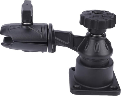 Diydeg Fish Finder Mount, Aluminum Alloy Nylon Electronic Mount with Screws, Anti Wear Shock Absorption Display Fish Finder Bracket for Kayak Pontoon Canoe Marine Boat Fishing Black