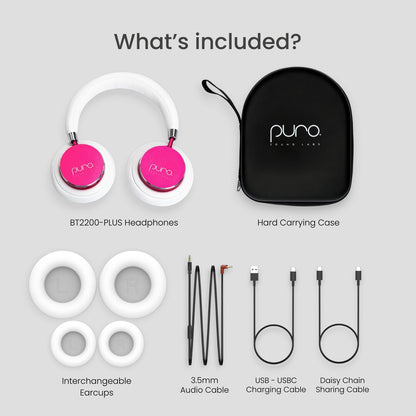 Puro Sound Labs BT2200 Plus Volume Limited Kids’ Bluetooth Headphones (Blue)