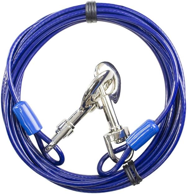 BV Pet Small Tie Out Cable for Dog up to 35 Pound, 25-Feet