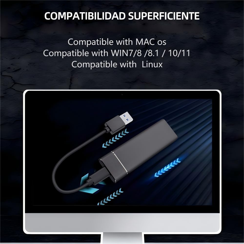External Hard Drive 2TB USB 3.0,Portable HDD Ultra Slim Storage Type C Compatible with PC/Laptop/Mac os