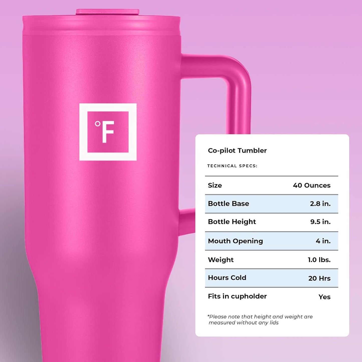 Insulated Tumbler with Straw Lid & Handle - 32oz (2 Lids) - Vacuum Leakproof Double Walled Stainless Steel Travel Mug Cup for Coffee Tea Water Hold Cold Iced Drinks - Fits Car Cup Holder