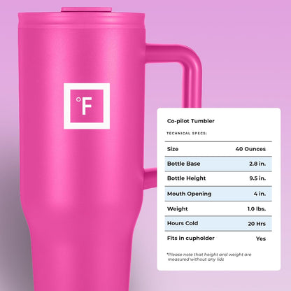 Insulated Tumbler with Straw Lid & Handle - 32oz (2 Lids) - Vacuum Leakproof Double Walled Stainless Steel Travel Mug Cup for Coffee Tea Water Hold Cold Iced Drinks - Fits Car Cup Holder