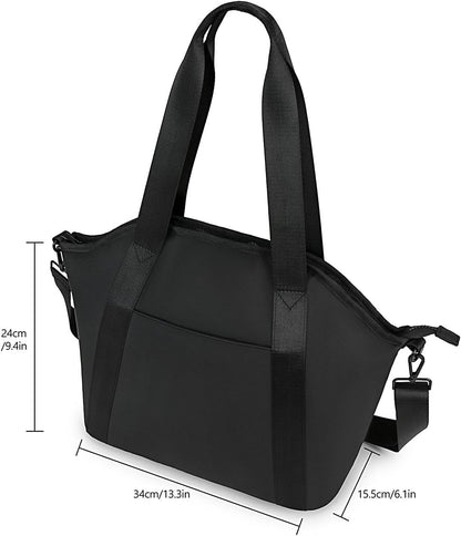 Black Stroller Diaper Bag | Large Capacity Faux Leather Organizer