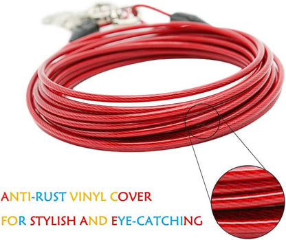 Petest 25ft Reflective Tie-Out Cable for Small Dogs Up to 35 Pounds