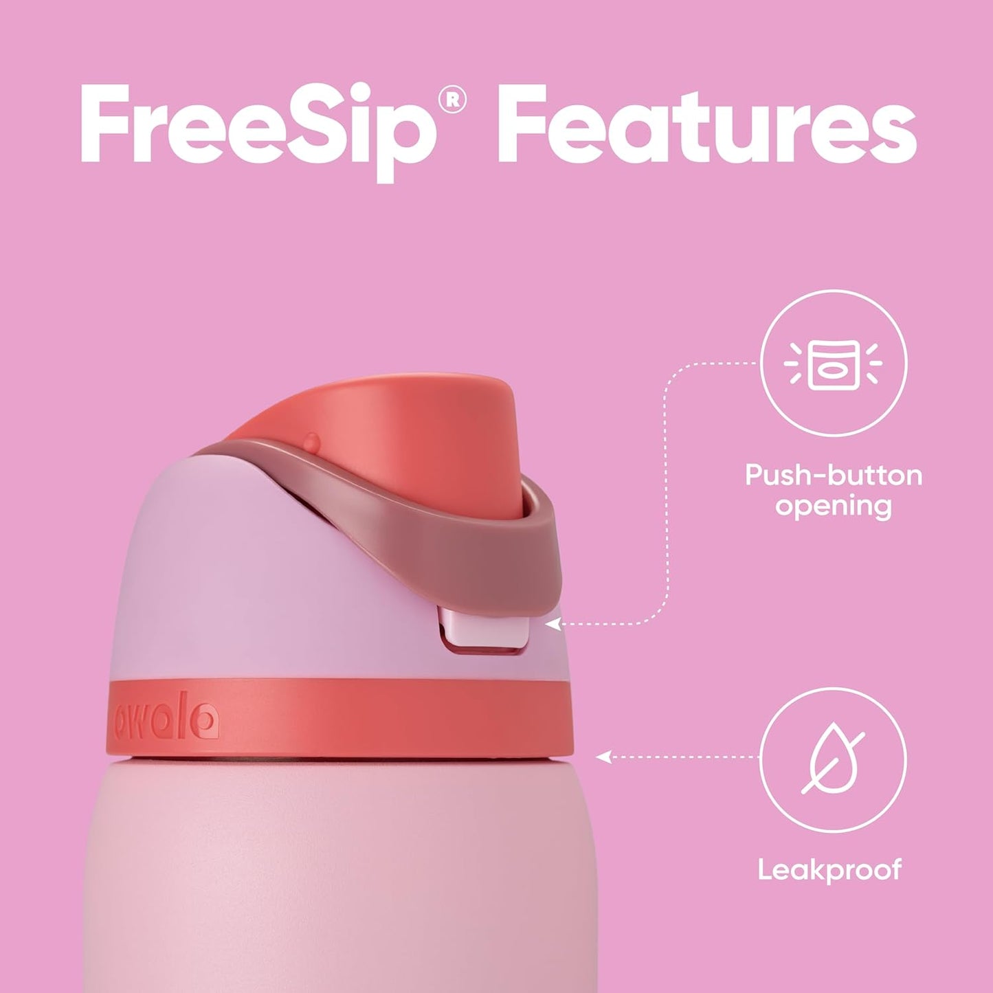 Owala Kids FreeSip Insulated Stainless Steel Water Bottle with Straw, BPA-Free Sports Water Bottle, Great for Travel, 16 oz, Celestial Sphere