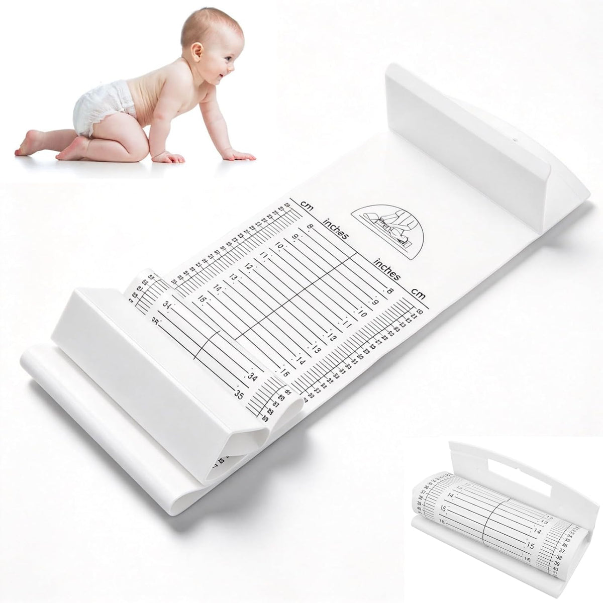 Infant Measure Mat Baby Height Measuring Ruler Washable