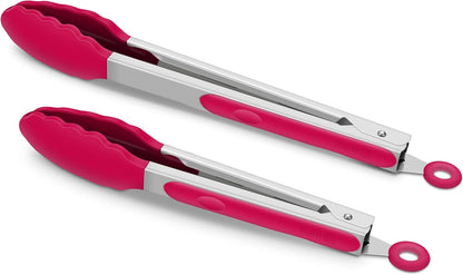 Purilite Select Silicone &amp; Stainless Steel Kitchen Tongs