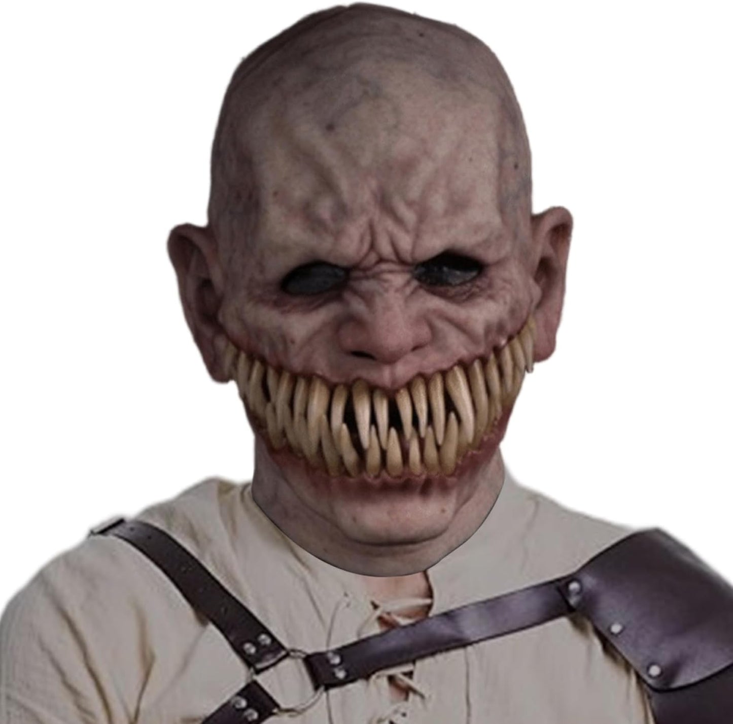 Scary Mask Silicone Sharp Teeth Realistic Masks for Adults Human Face Halloween