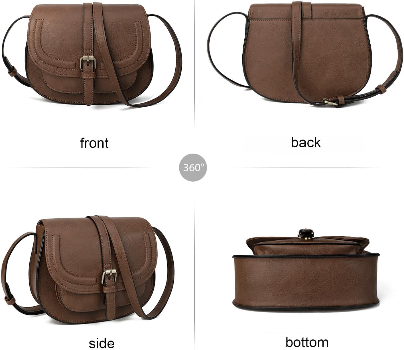 Crossbody Bags for Women Small Over the Shoulder Saddle Purses and Boho Cross body Handbags,Vegan Leather