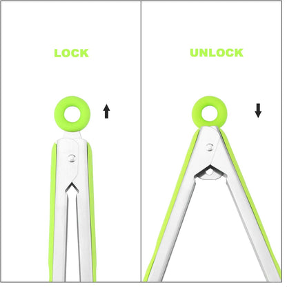 Purilite Select Silicone &amp; Stainless Steel Kitchen Tongs