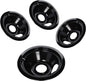 1 Large and 3 Small Stove Drip Pans for GE Electric Stove Top, Set of 4 Durable Porcelain Enamel, High Heat Resistant, No Yellowing, Non-Stick Smooth Glaze, Easy to Clean Cooktop Replacement Parts