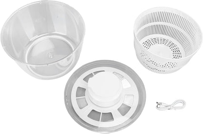 Tihebeyan USB Electric Earls Spinner 5L Capacity for Dehydor Salad Easy Operation for Domestic Use