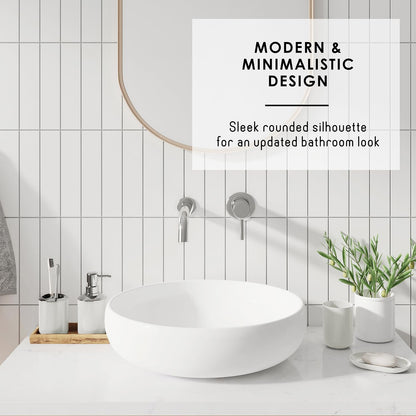 Clara Clark Bathroom Set - Gray Bathroom Accessories Set, Bathroom Sets with Shower Curtain and Rugs, 23PC Shower Curtain Set with Liner, Soap Dispenser, Soap Dish, Toilet Brush Holder, and Trash Can