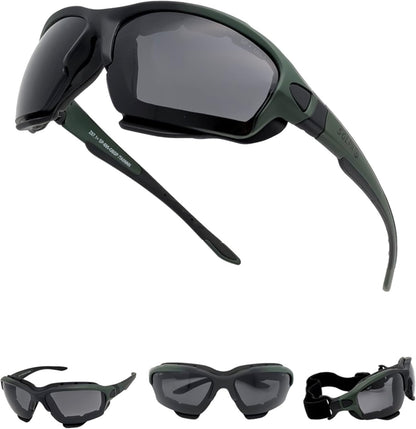 Powersports Glasses Safety Motorcycle Goggle, Anti-fog, Z87 Wrap around, Hunting, Riding, Mowing, Fit Men and Women