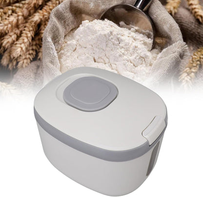 Rice Container, Bug Proof Rice Storage Bin, Odorless Airtight Rice Box with Clear Window for Grains Sugar Flour (S Gray (5kg/11.0lb))