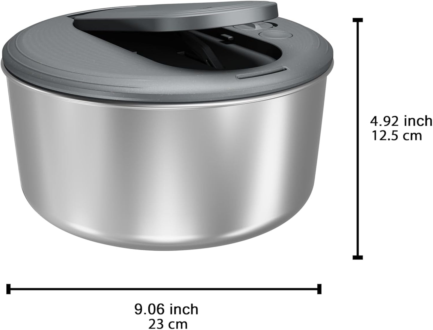 Zyliss Swift Dry Stainless Steel Salad Spinner - Fruit Cleaner & Lettuce Spinner with Push Pump - Non-Slip Bowl - Dishwasher Safe - Small