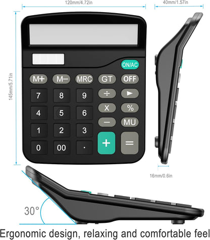 Helect Standard Function Desktop Calculator | Desktop Calculator | Solar Calculator | Office Calculator | Business Calculator | 12-Digit Calculator