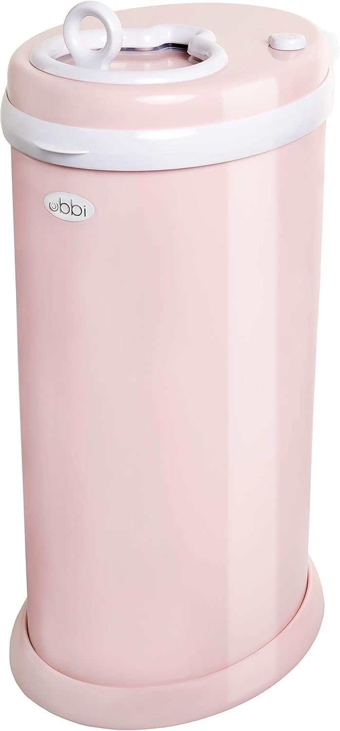 Ubbi Steel Diaper Pail, White