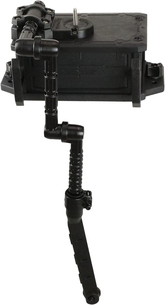 YakAttack CellBlok with Switchblade Transducer Arm | Track-Mounted Battery Box & Adjustable Fish Finder Mounting System for Kayaks | No-Drill, Easy Install | Made in USA