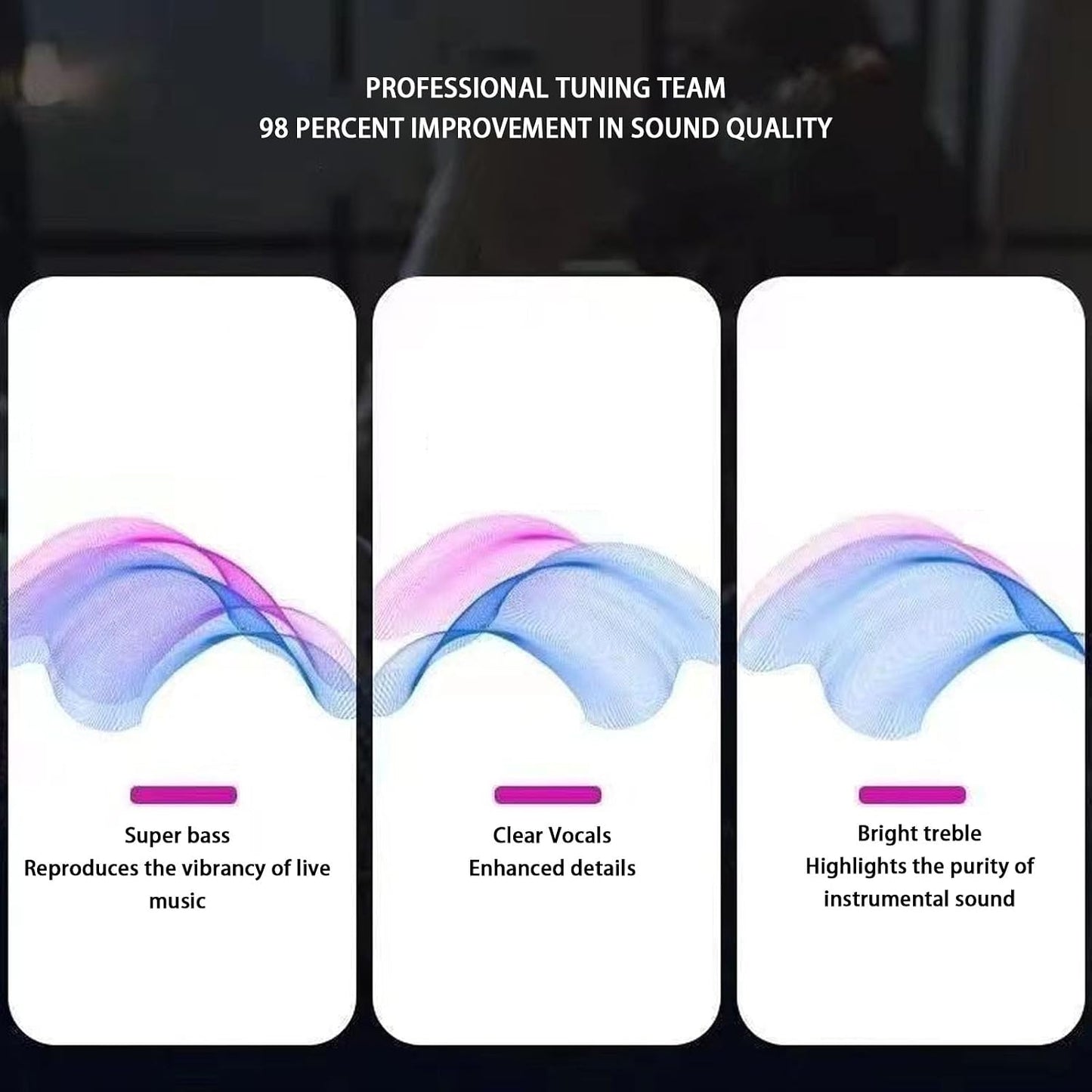 CHICIRIS Heart Shaped Wireless Earbuds, Noise Cancelling Headphones