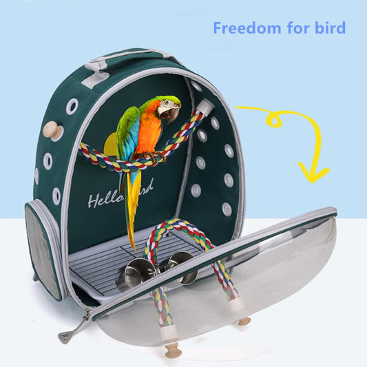 Bird Traval Carrier Cage Backpack for Carry Parakeet Cockatiel Parrot