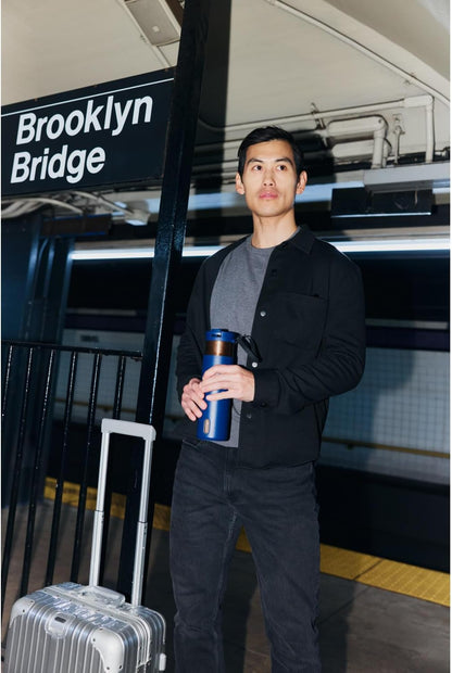 Contigo SnapSeal 24 oz Water Bottle w/Carry Strap & Reusable Straw | Vacuum-Insulated Stainless Steel for Hot & Cold Drinks | Spill-Proof Lid | BPA & Lead-Free | Dishwasher Safe