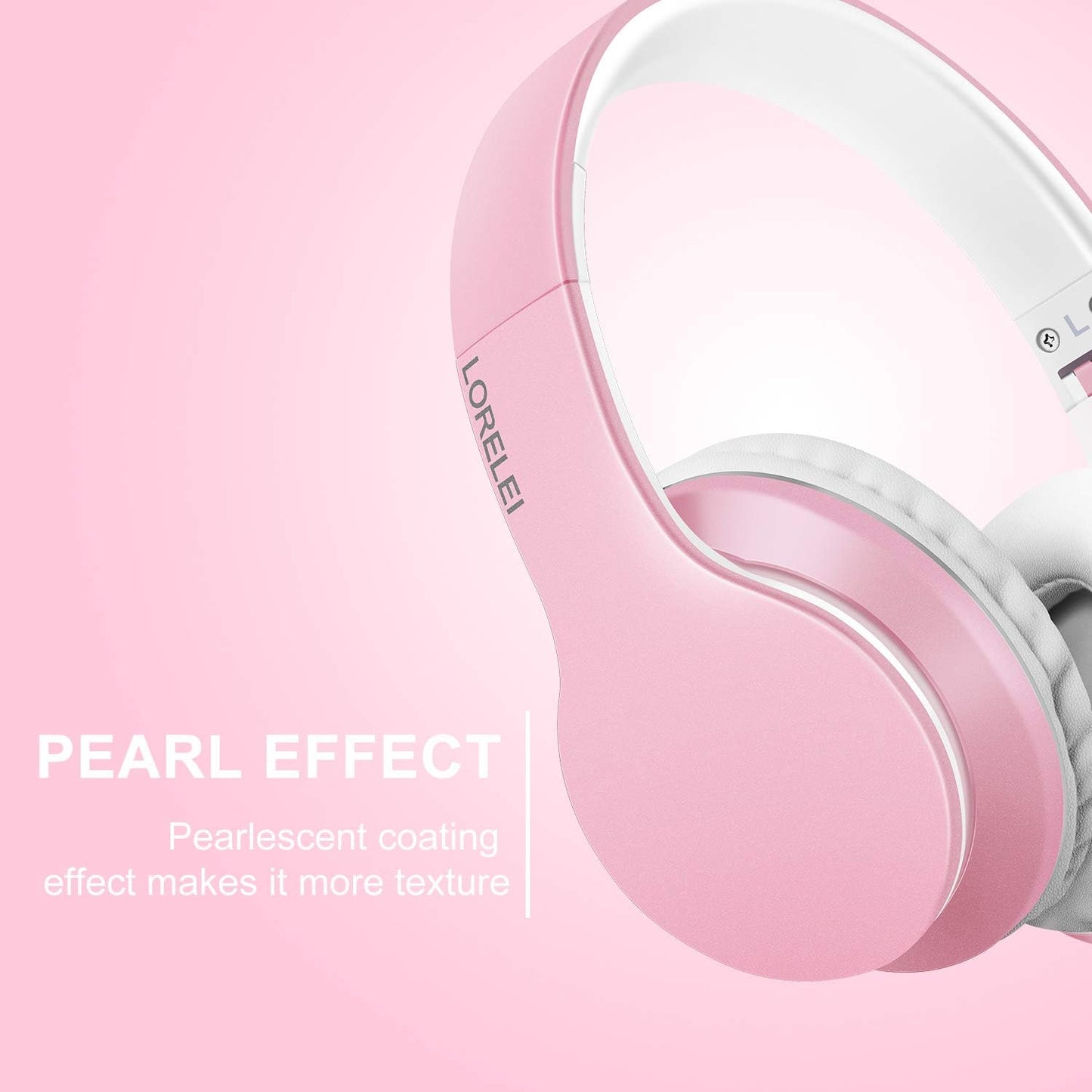 LORELEI X6 Over-Ear Headphones With Microphone, Lightweight Foldable & Portable Stereo Bass With 1.45M No-Tangle Wired for Smartphone Tablet MP3/4 (Black-Gold)