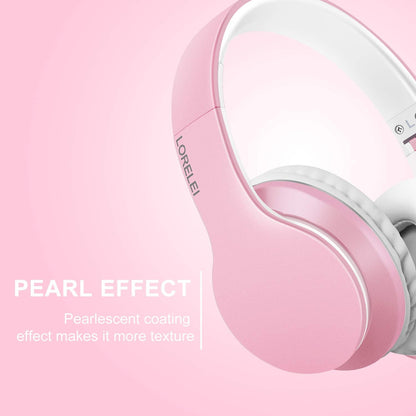 LORELEI X6 Over-Ear Headphones With Microphone, Lightweight Foldable & Portable Stereo Bass With 1.45M No-Tangle Wired for Smartphone Tablet MP3/4 (Black-Gold)