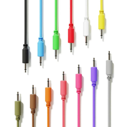 ExcelValley - Mono Modular Patch Cables TS 3.5mm 1/8 inch Eurorack Synthesizer [10-Pack | 20 cm - 7.87"]
