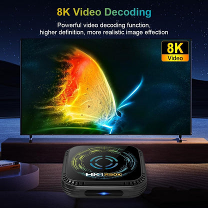 HK1 H8X Android Box 14.0 TV Box H728 Octa-core with 4GB RAM 64GB ROM Dual WiFi 6 2.4G/5.8G LAN 1000M / H.265/ BT/ USB3.0 8K Android Box