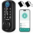 Hornbill Smart WiFi Front Door Lock: Keyless Entry Fingerprint Deadbolt - Alexa Bluetooth Electronic Keypad Door Locks for House Apartment Auto Lock Smart Life APP Remote Control - Black