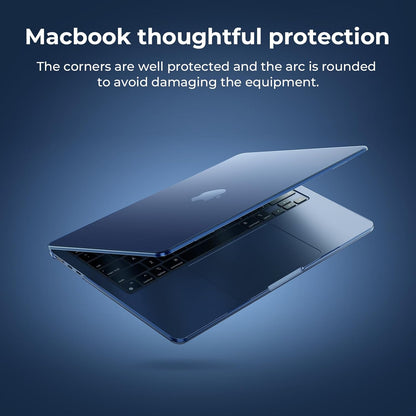 EooCoo Case Compatible with MacBook Air 13 inch M4 M3 M2 2025-2022 A3240 A3113 A2681, 13.6" Hard Case Cover & TPU Keyboard Skin & Screen Protector for Laptop Air 13.6 inch - Crystal Clear