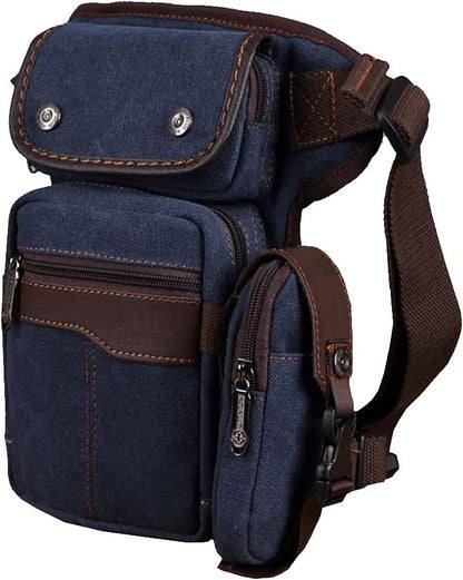 Motorcycle Drop Leg Bag Nylon Waist Pack for Men Women Travel Hiking Tactical Cycling Bike Ride Riding Crossbody Shoulder Fanny Pouch