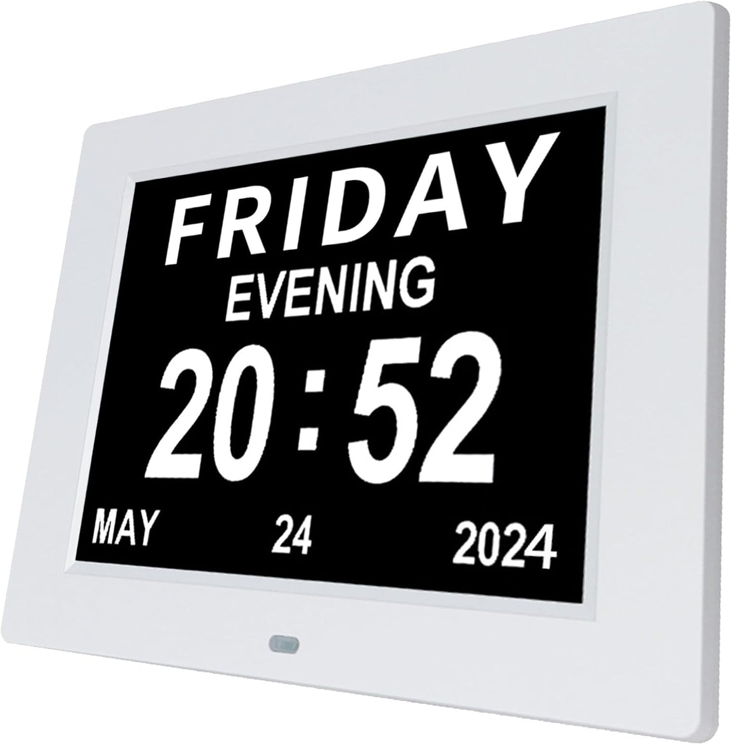 [2025 Newest] Digital Day Calendar Clocks 3 Medicine Reminders Extra Large 8 Inch Non-Abbreviated Day Date Month Dementia Senior Clock for Eldarly Memory Loss Vision Impaired Clock