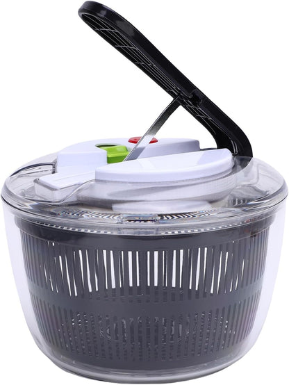 SENECESLI Salad Spinner, Easy Press Vegetable Dryer PP for Lettuce (Black)