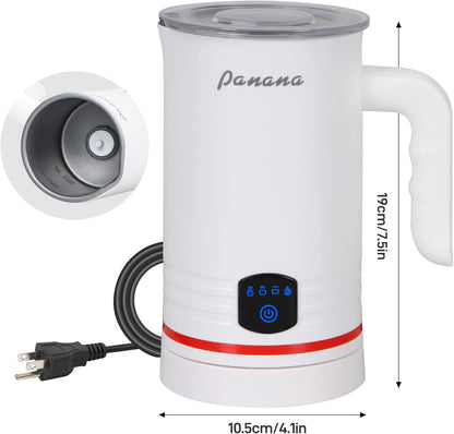 Electric Milk Frother, 4 in 1 Milk Steamer, 14.5oz/430ml Automatic Warm and Cold Foam Maker for Coffee,Latte, Cappuccino, Macchiato, Hot Chocolate (Black)