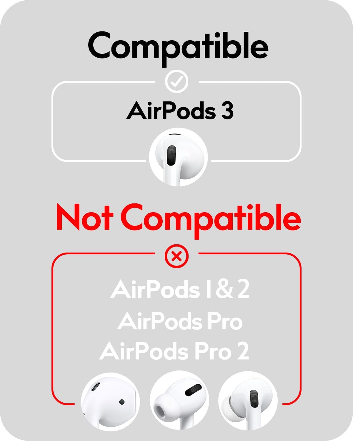 Gcioii 3 Pairs Ear Hooks Covers for AirPods Pro 2 [Added Storage Pouch] Anti-Slip Accessories Compatible with Apple AirPods Pro 2nd Generation (White)