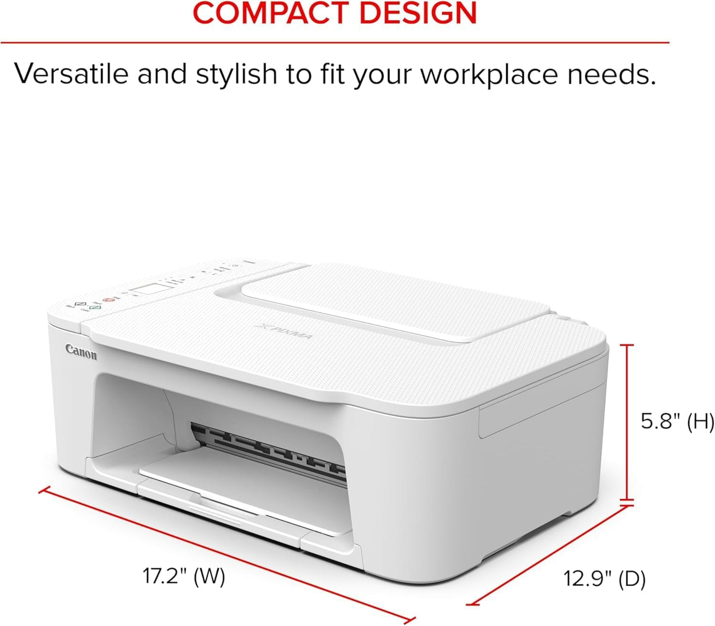 Canon PIXMA TS3720 Wireless All-in-One Printer - White