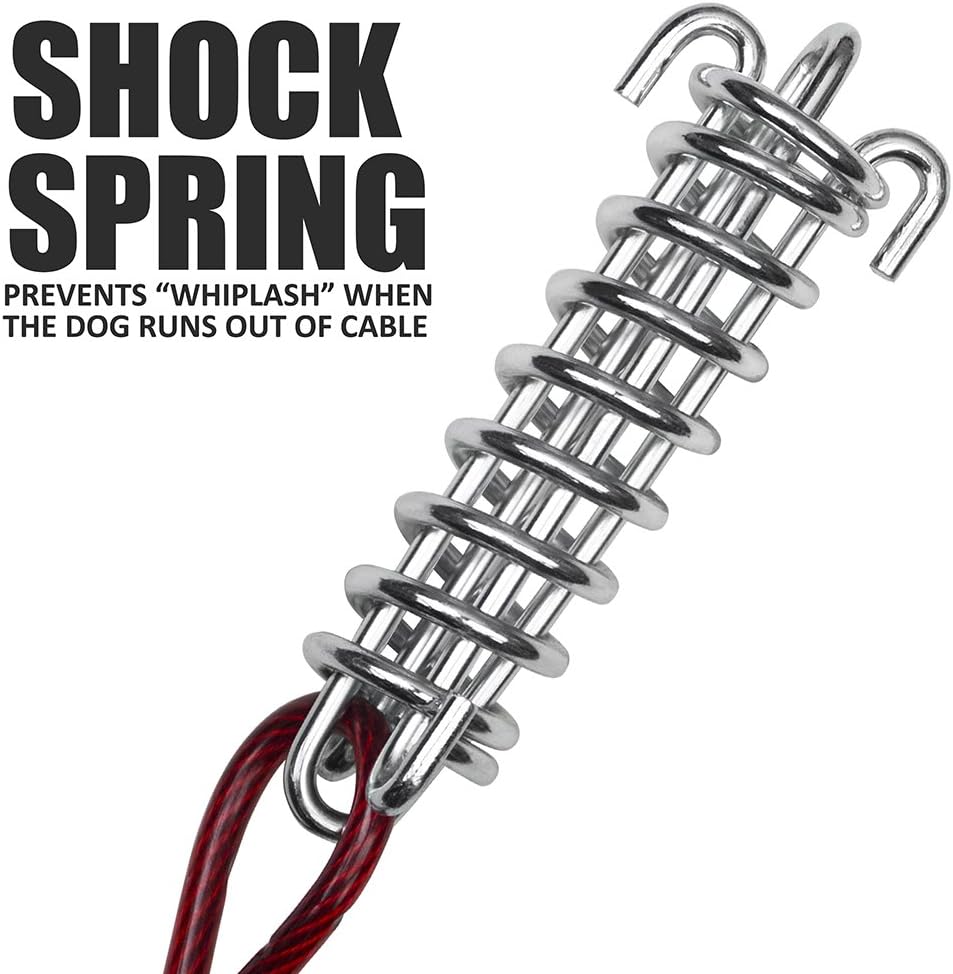 BV Pet Small Tie Out Cable for Dog up to 35 Pound, 25-Feet