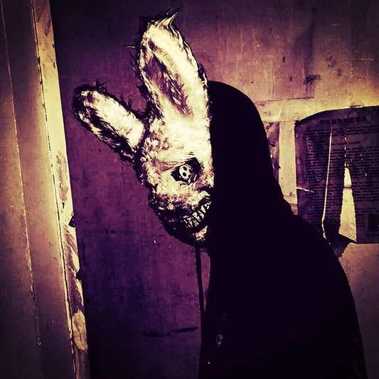 Halloween Scary Mask Bear Rabbit Bunny Mask, Bloody Plush Head Mask, Cosplay Costume Props Halloween Party Red Brown Black - PuriLite