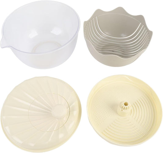 Yosoo Salad Spinner Efficient Multifunctional Vegetable Washer and Salad Chopper for Home Kitchen (Beige) - PuriLite