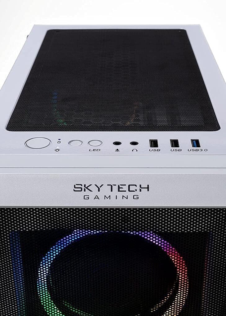 Skytech Nebula Gaming PC Desktop, Intel i5 14400F 2.5 GHz (4.7GHz Turbo), NVIDIA RTX 5060 8GB, 1TB NVMe SSD, 16GB DDR5 RAM 6000, 650W Gold PSU, Wi-Fi, Win 11