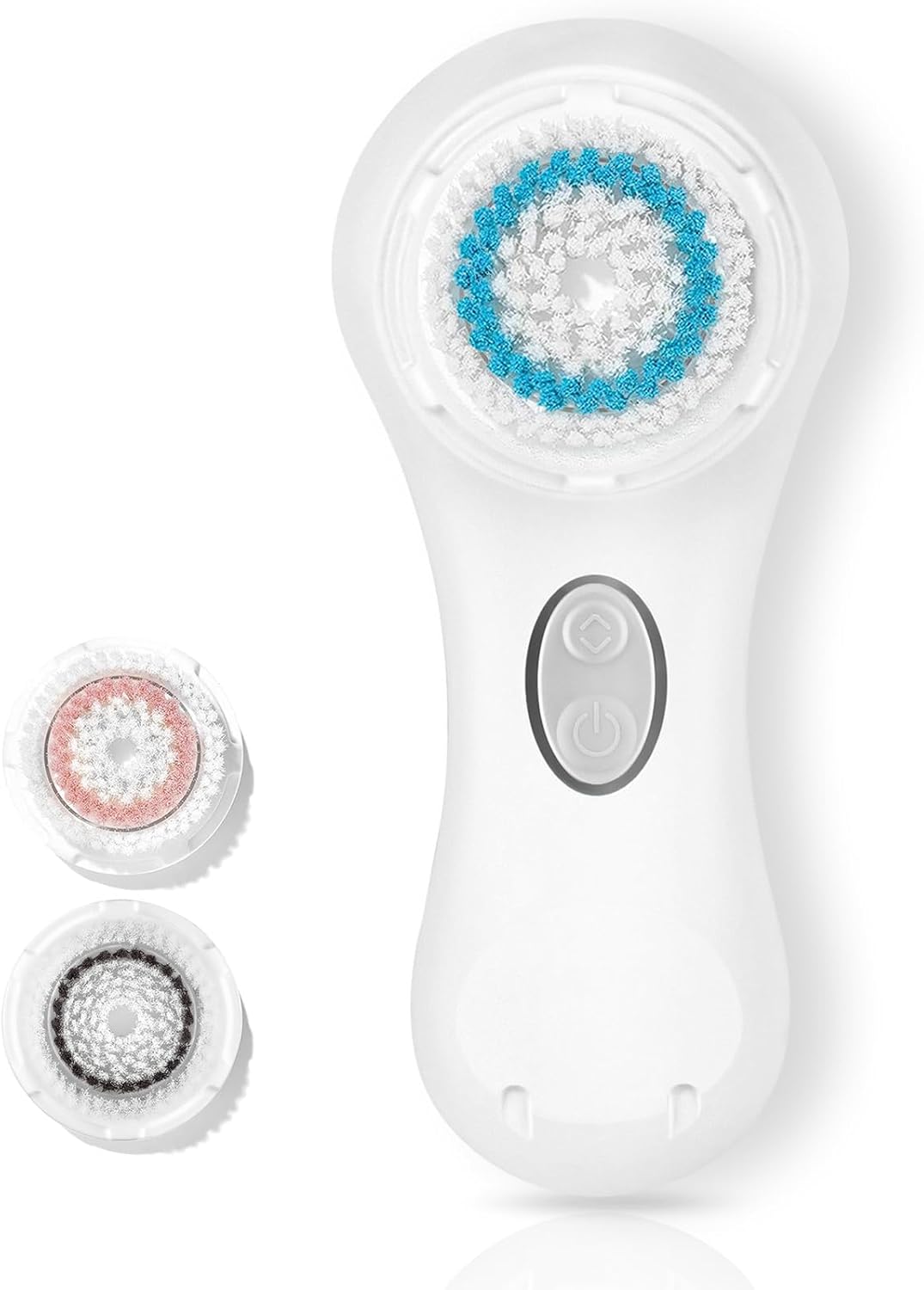 Facial Cleansing Brush, Electric Face Scrubber Exfoliator for Women Skin Care Deep Cleaning Exfoliating, Rechargeable Waterproof with 2 Sonic Vibration Speeds for Home & Travel(White)