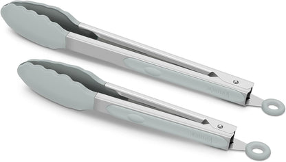 Purilite Select Silicone &amp; Stainless Steel Kitchen Tongs