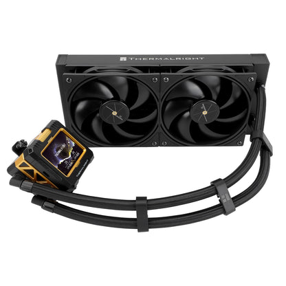 Thermalright FW 360 Black ARGB-360mm AIO CPU Liquid Cooler,IPS LCD Screen with 320 * 240 Resolution,for AM5/Intel LGA1700,‘2.4 inch’Magnet-Absorbent LCD Screen for Images -Black