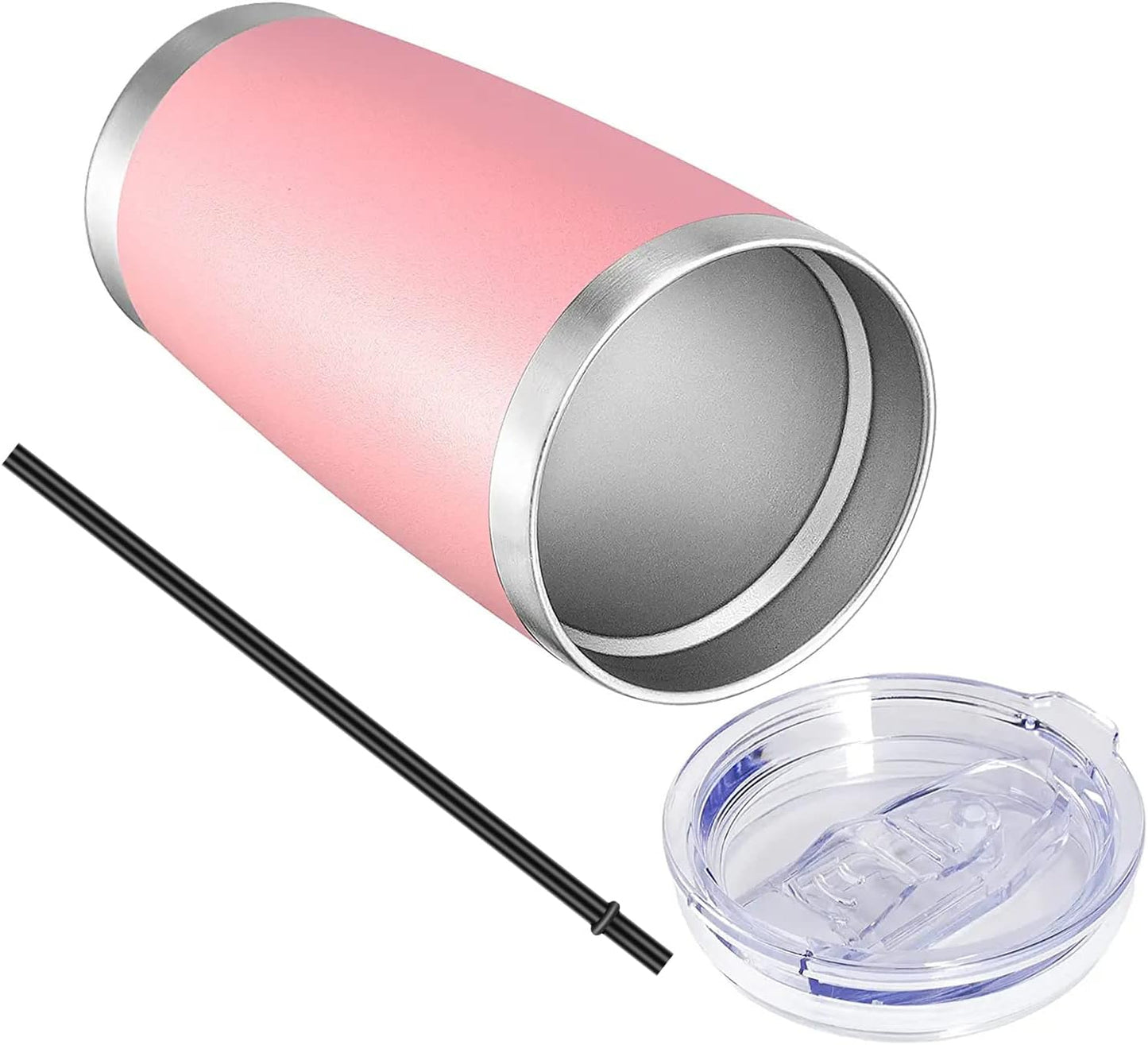 VEGOND 20oz Tumbler with Lid and Straw Stainless Steel Tumbler Cup Bulk Vacuum Insulated Double Wall Travel Coffee Mug Powder Coated Coffee Cup (Bluish Violet 6 Pack)