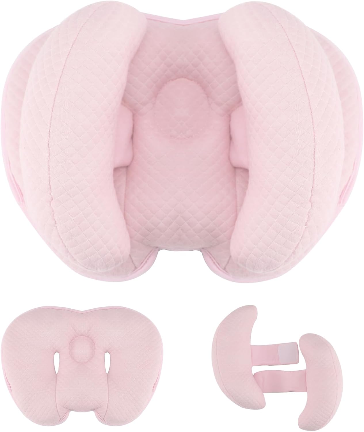 KAKIBLIN 2 in 1 Baby Head Pillow with Banana Neck Pillow for 3 Months to 8 Months Baby Travel Pillow for Stroller or Bed