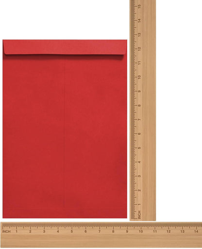 Tanshuqin 9" x 12.75" Self-Seal Catalog Envelopes 32lb Kraft Envelopes for Invitation Cards, Organizing and Storage, Pictures, Photos, Documents (100 PCS)